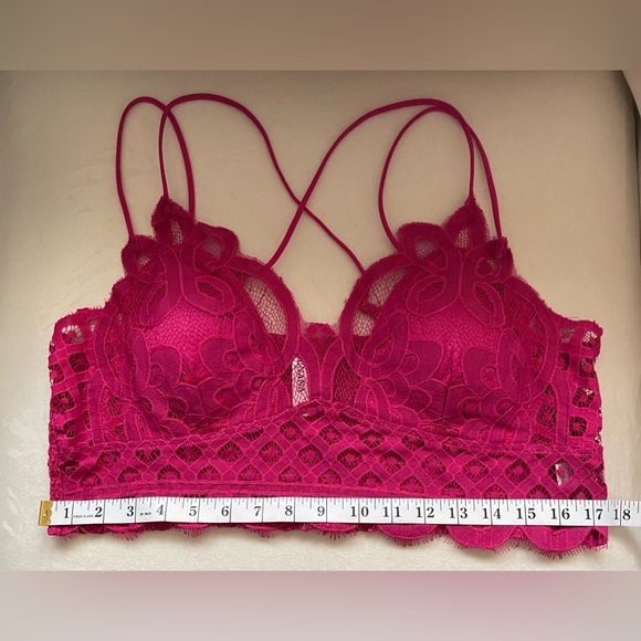 NWOT Zenana Hot Pink Top Lace Bra Size 3X - Picture 3 of 8